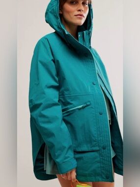 FP MOVEMENT Singin' In The Rain Packable Jacket / Teal Blue